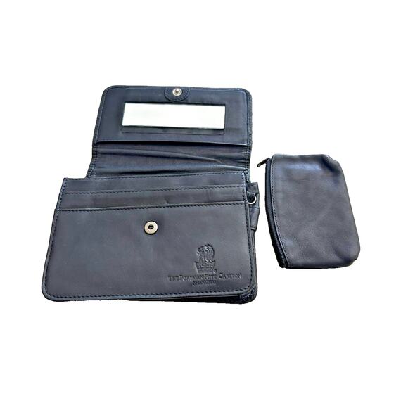 Vintage Portman Ritz-Carlton Shanghai Leather Belt Bag Holder Wallet Black Purse - Picture 1 of 16